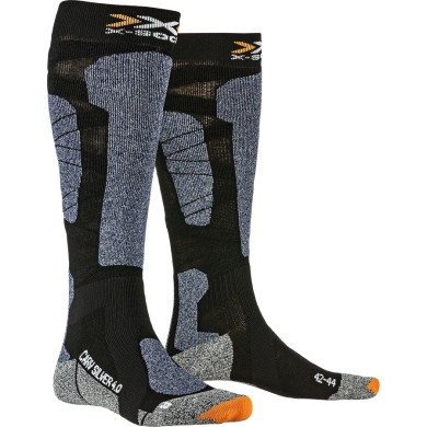 X-Socks Skarpetki narciarskie Carve Silver 4.0 czarne/niebieskie męskie - 1 para