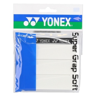 Yonex Overgrip Super Grap Soft 0.8mm biały 3 szt.