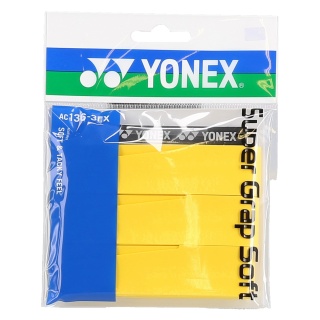 Yonex Overgrip Super Grap Soft 0.8mm żółty 3 szt.