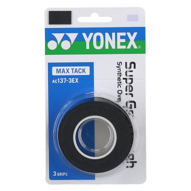 Yonex Overgrip Super Grap Tough 0.65mm czarny 3 szt.