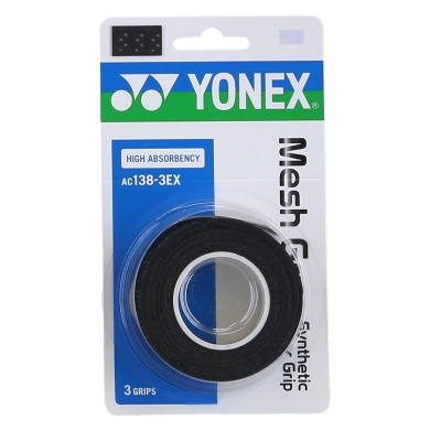 Yonex Overgrip Mesh Grap 0,65 mm czarny 3 szt.