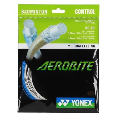 Nawleczka z żyłką do badmintona Yonex Aerobite Hybrid 0.61/0.67 biały/niebieski