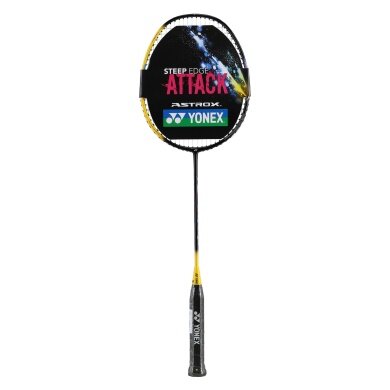 Yonex Rakieta do badmintona Astrox 01 Feel (z głowicą, bardzo elastyczna) czarna/żółta - naciągnięta -