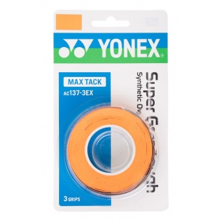 Yonex Overgrip Super Grap Tough 0.65mm pomarańczowy 3 szt.