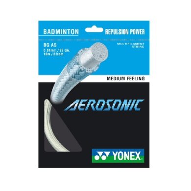 Yonex Sznur do badmintona Aerosonic (Moc+Komfort) biały 10m Zestaw