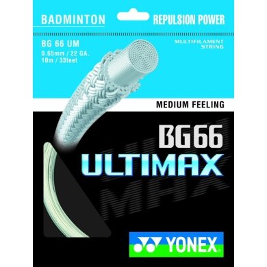 Nawlekanie z naciągiem do badmintona Yonex BG 66 Ultimax (Moc+Komfort) żółty