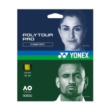 Yonex Sznur tenisowy Poly Tour Pro (Trwałość+Dotyk) żółty 12m Zestaw