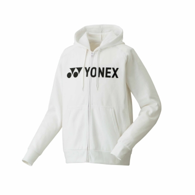 Yonex Bluza z kapturem Full-Zip Logo (mieszanka bawełny) biała męska