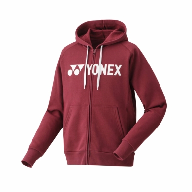 Yonex Bluza z kapturem Full-Zip Logo (Mieszanka bawełny) bordowy Mężczyźni