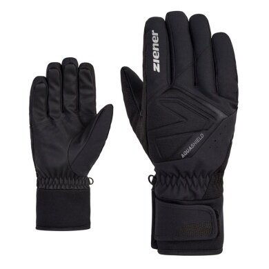 Rękawice Zimowe Ziener Gatis AS® Glove Ski Alpine (wiatroszczelne, wodoodporne) czarne Męskie - 1 para