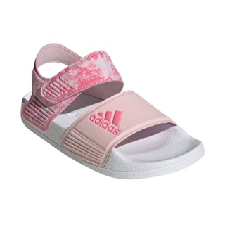 adidas Adilette sandały (rzep) różowy/biały dziewczęce