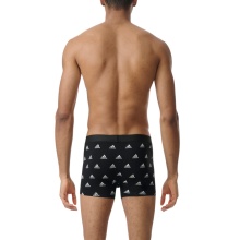 adidas bielizna bokserki trunk bawełnowe czarne/niebieskie - 3 sztuki