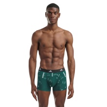 adidas bielizna bokserki trunk bawełniane zielono/białe - 3 sztuki