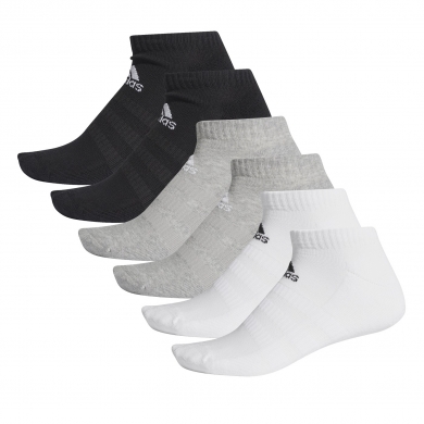 adidas Skarpetki sportowe Ankle Cushion Low czarny/biały/szary 6 par