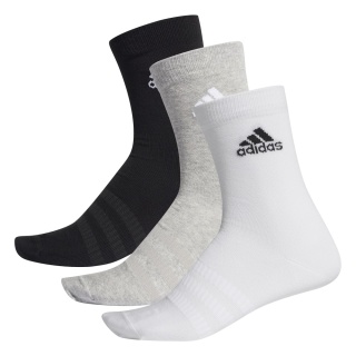 adidas Skarpetki sportowe Crew Light szare/białe/czarne - 3 pary