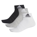 adidas Skarpetki sportowe Ankle Light - cienki i lekki materiał - czarny/biały/szary - 3 pary