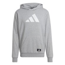 adidas Bluza z kapturem Future Icons Three Bar Hoodie (mieszanka bawełny) szara męska