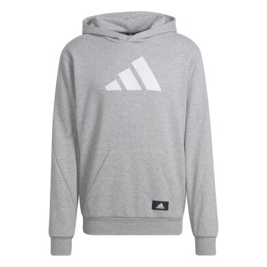 adidas Bluza z kapturem Future Icons Three Bar Hoodie (mieszanka bawełny) szara męska