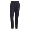 adidas Spodnie dresowe Essentials French Terry Tapered Cuff 3-Pasy granatowe Męskie