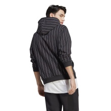 adidas Bluza z kapturem Pinstripe Fleece (mieszanka bawełny) czarna męska