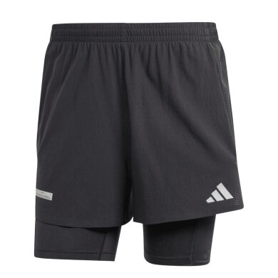 adidas Spodenki biegowe Ultimateadidas 2w1 (zintegrowane krótkie legginsy) krótkie czarne męskie