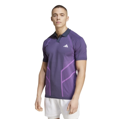 adidas Polo tenisowe Pro Seamless AEROREADY FreeLift 2024 fioletowe męskie