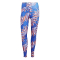 adidas Legginsy Sportowe Farm Rio 7/8 Tight niebiesko/pomarańczowe damskie