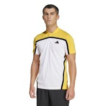 adidas Polo tenisowe Henley Pro FreeLift Heat.Rdy biało/żółte męskie