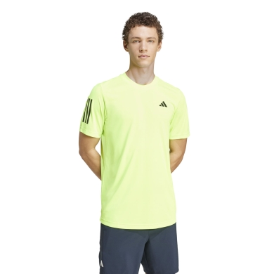 adidas T-shirt Tenisowy Club 3-Stripes limonkowy Męski