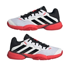 adidas buty tenisowe Barricade Allcourt 2025 białe/czarne/czerwone dziecięce