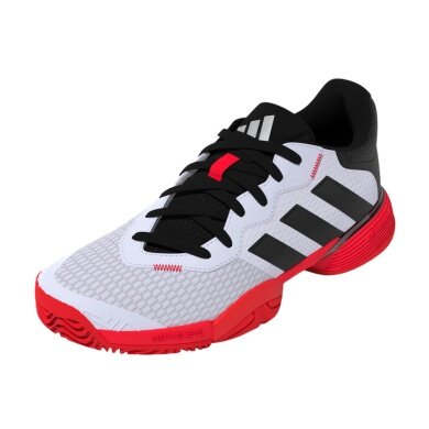 adidas buty tenisowe Barricade Allcourt 2025 białe/czarne/czerwone dziecięce