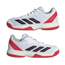 adidas buty tenisowe Courtflash Allcourt 2025 białe/czerwone dla chłopców