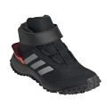 adidas Buty biegowe Trail Fortatrail EL (Rekreacyjne, All Terrain, Zapięcie na rzep) czarny/srebrny/czerwony Dziecięce