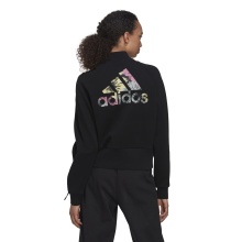 adidas Kurtka treningowa Allover Print Track Top (mieszanka bawełny) czarna damska