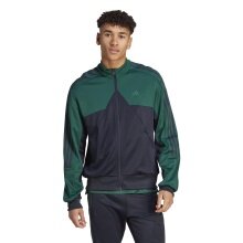 adidas Kurtka treningowa Tiro Full-Zip (miękka, lekka) ciemnozielona/czarna męska