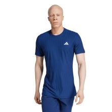 adidas Koszulka tenisowa Climacool+ Airchill Freelift (wąska, optymalna swoboda ruchów) niebieska męska