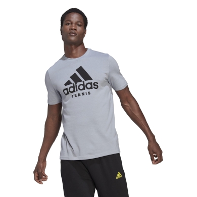 adidas Koszulka tenisowa Performance Graphic Tee Aeroready szara męska