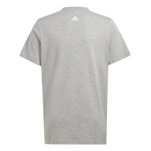 adidas T-shirt rekreacyjne Essentials Two-Color Big Logo (100% bawełna) szary/biały dziecięcy