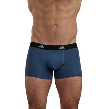 adidas bielizna bokserki trunk bawełnowe granatowe/niebieskie/czarne - 3 sztuki