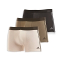 adidas bielizna bokserki Trunk Cotton 3-Pasy czarny/zielony/beż - 3 sztuki