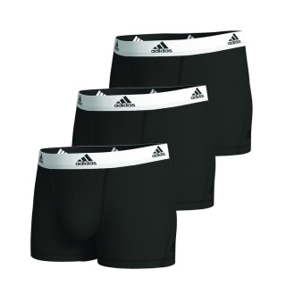 adidas bielizna bokserki Trunk bawełnowe czarne/białe - 3 sztuki