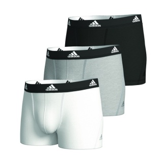 adidas bielizna bokserki Trunk bawełnowe szary/biały/czarny - 3 sztuki