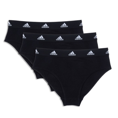 adidas Bielizna Slip Bikini (95% Bawełna) czarny Damski - 3 sztuki