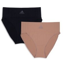 adidas Bielizna Slip Bikini (idealne dopasowanie) beżowo/czarny Damskie - 2 sztuki