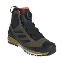 adidas zimowe buty trekkingowe Terrex Conrax BOA RAIN.Ready (izolacja PrimaLoft®) oliwkowe/czarne Męskie