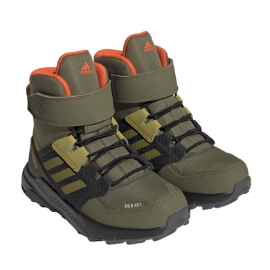 adidas Buty trekkingowe Terrex Trailmaker High COLD.RDY ciemnozielone dziecięce