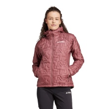 adidas kurtka izolacyjna Terrex Xperior PrimaLoft Loose Fill z kapturem burgundowa dla kobiet