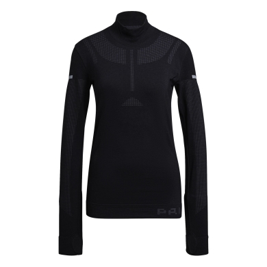 adidas Długorękawowa koszulka biegowa Primeknit Midlayer (Half-Zip) czarna damska