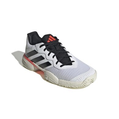 adidas Buty tenisowe Barricade Allcourt 2024 białe/czarne/pomarańczowe dziecięce