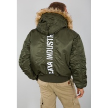 Alpha Industries Kurtka lotnicza 45P z kapturem ciemnozielona męska